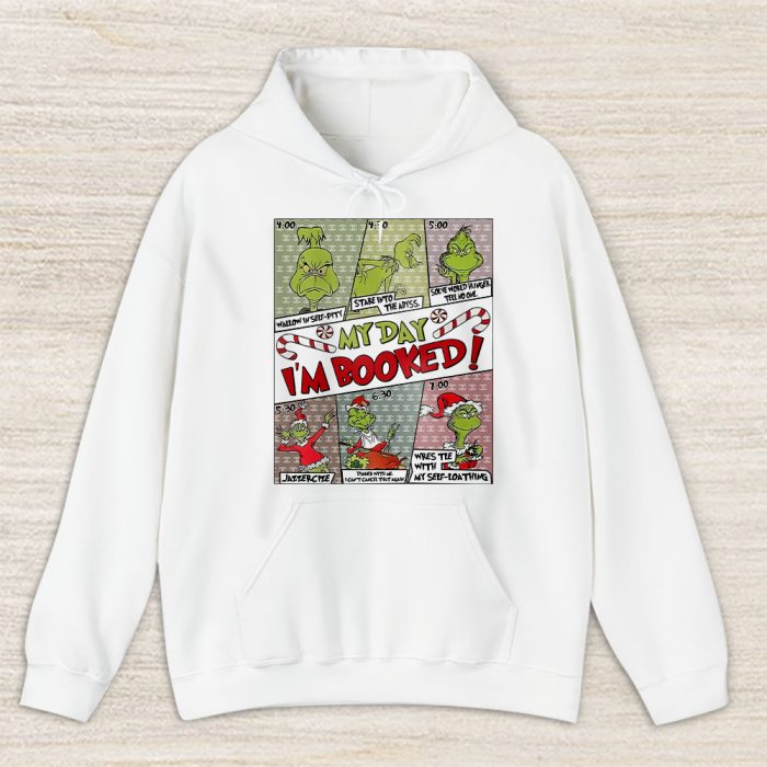 Grinch My Day Im Booked The Grinch Christmas Chanel Unisex Hoodie TAH22065