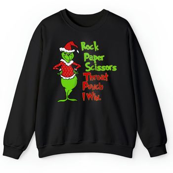 Grinch Santa Rock Paper Scissors Chanel Unisex Sweatshirt TAS22075