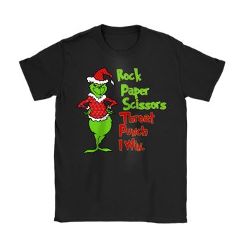 Grinch Santa Rock Paper Scissors Chanel Unisex T-Shirt Cotton Tee TAT22075