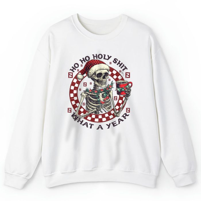 Ho Ho Holy Shit What A Year Christmas Fendi Unisex Sweatshirt TAS22094