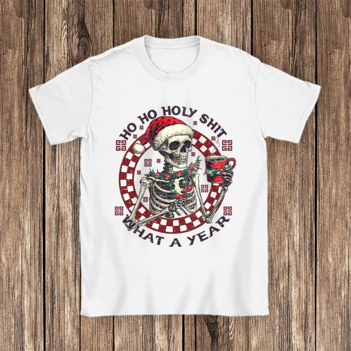 Ho Ho Holy Shit What A Year Christmas Givenchy Unisex T-Shirt Cotton Tee TAT22096