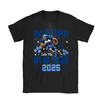 Indianapolis Colts Blazing New Year NFL Gift For Fan Hello 2025 Unisex T-Shirt Cotton Tee TAT22652