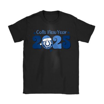 Indianapolis Colts Happy New Year NFL Gift For Fan Hello 2025 Unisex T-Shirt Cotton Tee TAT22645