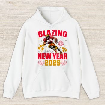 Kansas City Chiefs Blazing New Year NFL Gift For Fan Hello 2025 Unisex Hoodie TAH22685