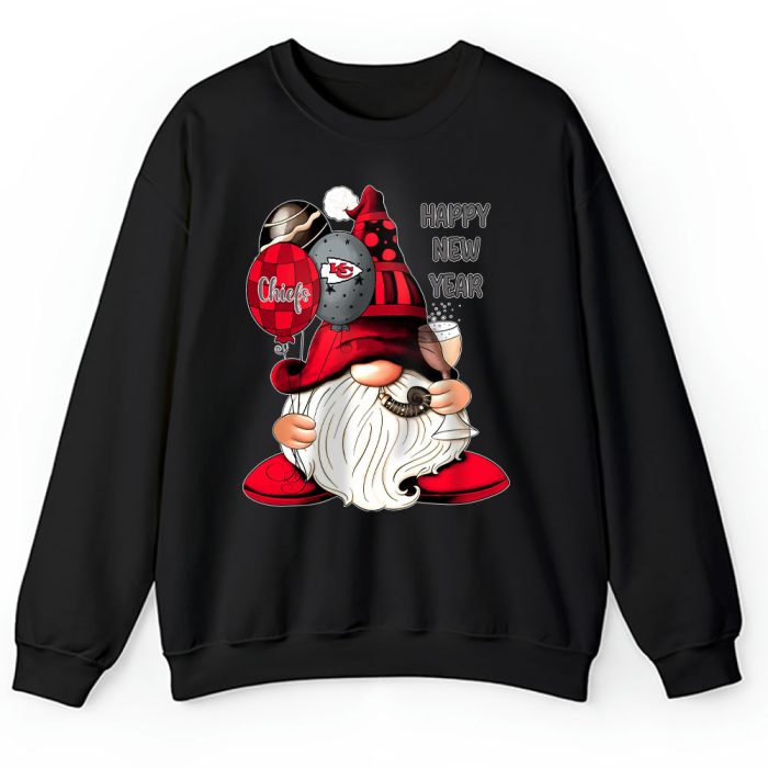 Kansas City Chiefs Happy New Year NFL Gift For Fan Cute Gnomes Unisex Sweatshirt TAS22684