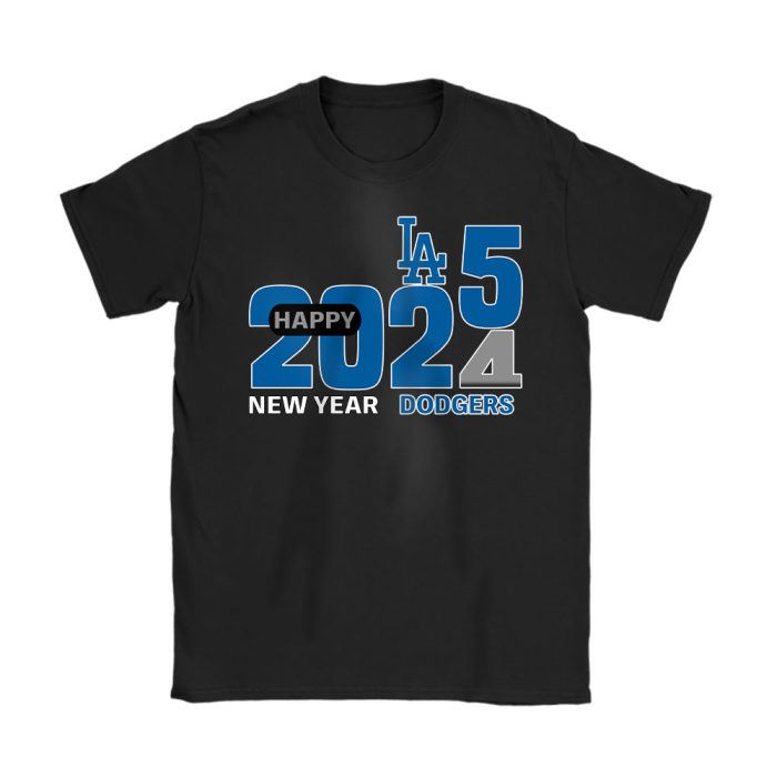 Los Angeles Dodgers Happy New Year MLB Gift For Fan Hello 2025 Unisex T-Shirt Cotton Tee TAT22717