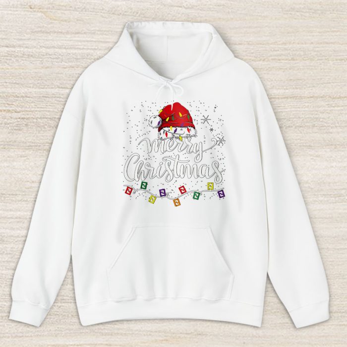 Merry Christmas Lights Red Santa Hat Xmas Fendi Unisex Hoodie TAH22117