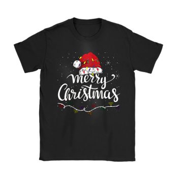 Merry Christmas Lights Red Santa Hat Xmas Prada Unisex T-Shirt Cotton Tee TAT22121