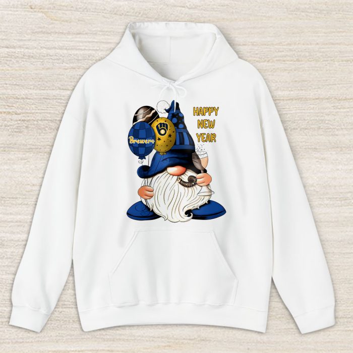 Milwaukee Brewers Happy New Year MLB Gift For Fan Cute Gnomes Unisex Hoodie TAH22810