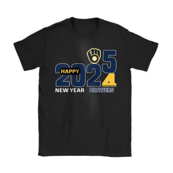 Milwaukee Brewers Happy New Year MLB Gift For Fan Hello 2025 Unisex T-Shirt Cotton Tee TAT22806