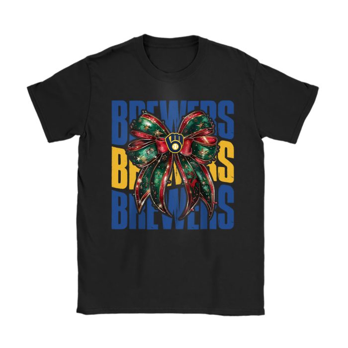 Milwaukee Brewers Merry Christmas MLB Gift For Fan Christmas Funny Unisex T-Shirt Cotton Tee TAT23242