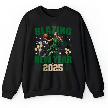 Milwaukee Bucks Blazing Into The New Year NBA Gift For Fan Hello 2025 Unisex Sweatshirt TAS22805