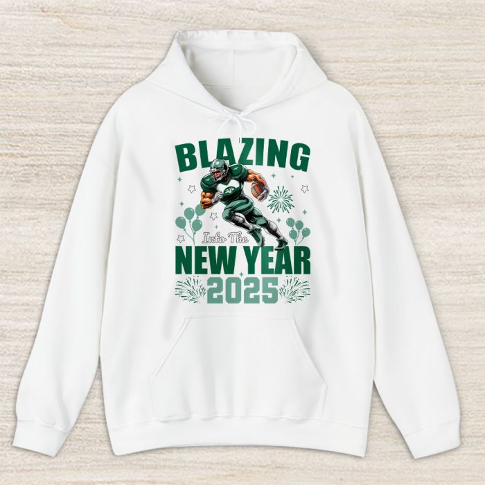 New York Jets Blazing New Year NFL Gift For Fan Hello 2025 Unisex Hoodie TAH22917