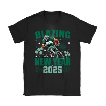 New York Jets Blazing New Year NFL Gift For Fan Hello 2025 Unisex T-Shirt Cotton Tee TAT22917