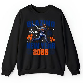 New York Mets Blazing Into The New Year MLB Gift For Fan Hello 202 Unisex Sweatshirt TAS22928