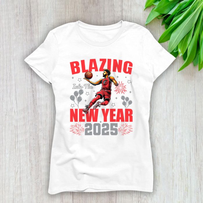 Portland Trail Blazers Blazing Into The New Year NBA Gift For Fan Hello 2025 Unisex Sweatshirt TAS23020