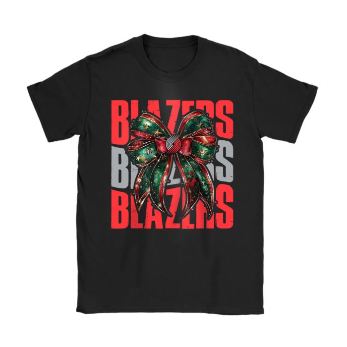 Portland Trail Blazers Merry Christmas NBA Gift For Fan Christmas Funny Unisex T-Shirt Cotton Tee TAT23263