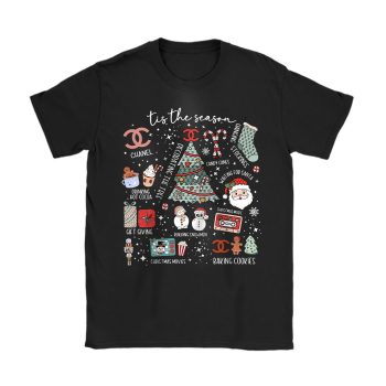Retro Christmas Tis The Season Chanel Unisex T-Shirt Cotton Tee TAT22148