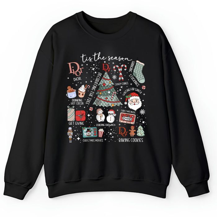 Retro Christmas Tis The Season Dior Unisex Sweatshirt TAS22150