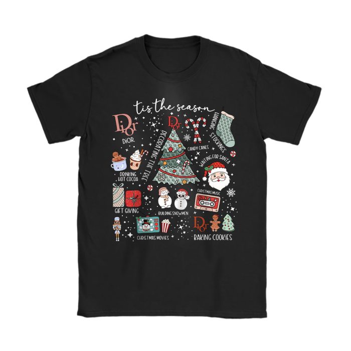 Retro Christmas Tis The Season Dior Unisex T-Shirt Cotton Tee TAT22150