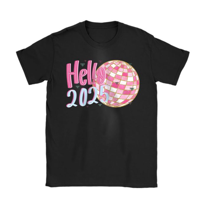 Retro New Year 2025 Disco Ball Prada Unisex T-Shirt Cotton Tee TAT22173