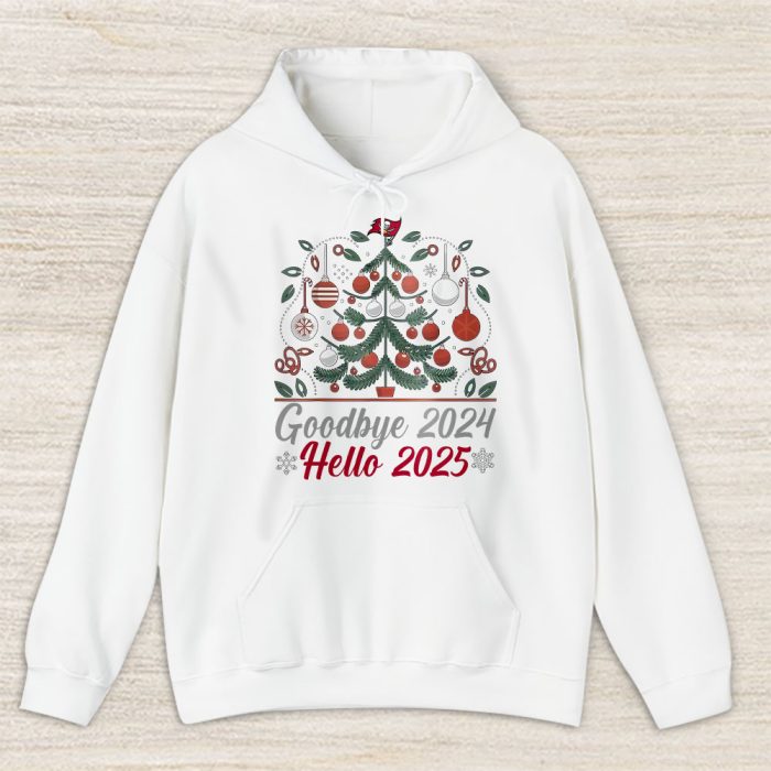 Tampa Bay Buccaneers Happy New Year NFL Gift For Fan Goodbye 2024 Hello 2025 Unisex Hoodie TAH23105