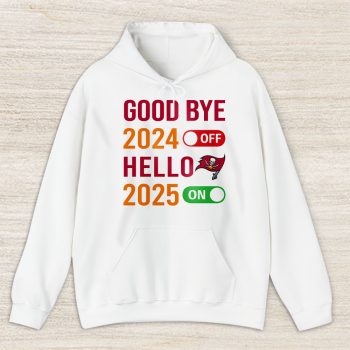 Tampa Bay Buccaneers Happy New Year NFL Gift For Fan Goodbye 2024 Hello 2025 Unisex Hoodie TAH23106