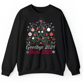 Tampa Bay Buccaneers Happy New Year NFL Gift For Fan Goodbye 2024 Hello 2025 Unisex Sweatshirt TAS23105