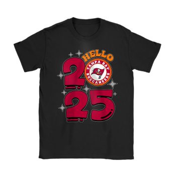 Tampa Bay Buccaneers Happy New Year NFL Gift For Fan Hello 2025 Unisex T-Shirt Cotton Tee TAT23108