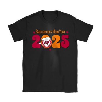 Tampa Bay Buccaneers Happy New Year NFL Gift For Fan Hello 2025 Unisex T-Shirt Cotton Tee TAT23109