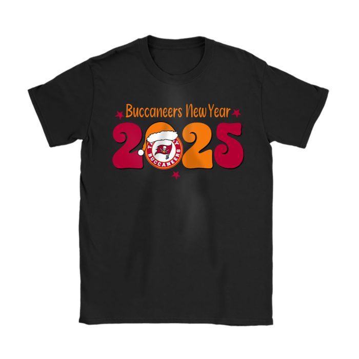 Tampa Bay Buccaneers Happy New Year NFL Gift For Fan Hello 2025 Unisex T-Shirt Cotton Tee TAT23109