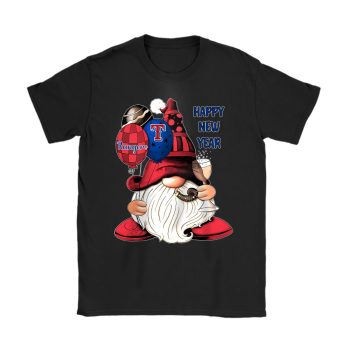 Texas Rangers Happy New Year MLB Gift For Fan Cute Gnomes Unisex T-Shirt Cotton Tee TAT23146