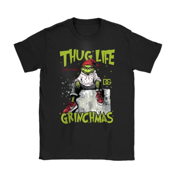 Thug Life Retro Christmas Grinch Dolce & Gabbana Unisex T-Shirt Cotton Tee TAT22197