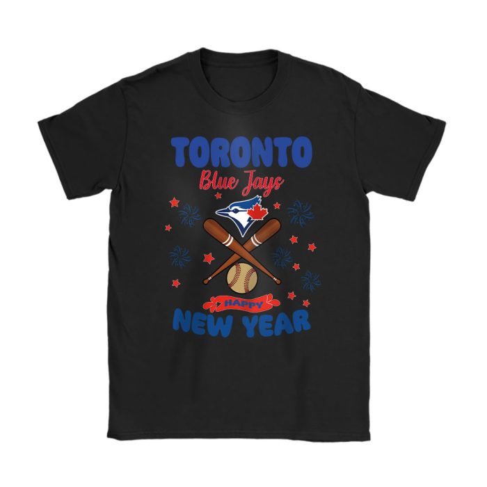 Toronto Blue Jays Happy New Year MLB Gift For Fan Unisex T-Shirt Cotton Tee TAT23161
