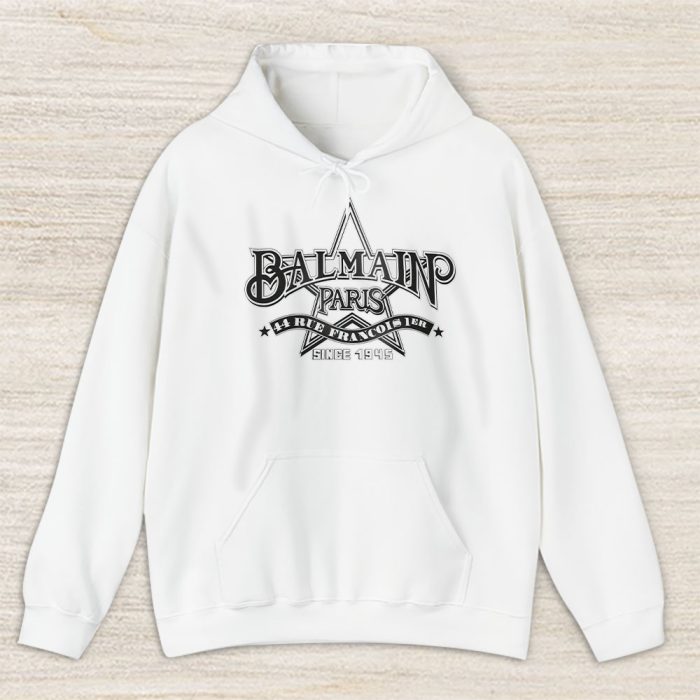Basic Balmain Logo Star Balmain Unisex Hoodie TAH24316