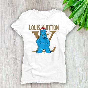 Cookie Monster And Elmo Funny Louis Vuitton Lady T-Shirt Women Tee LTL20255