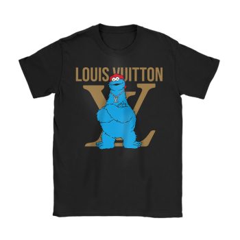 Cookie Monster And Elmo Funny Louis Vuitton Unisex T-Shirt Cotton Tee TAT24995