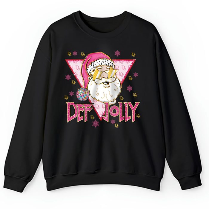 Def Jolly Retro Santa Claus Glitter Pink Christmas Dior Unisex Sweatshirt TAS24335