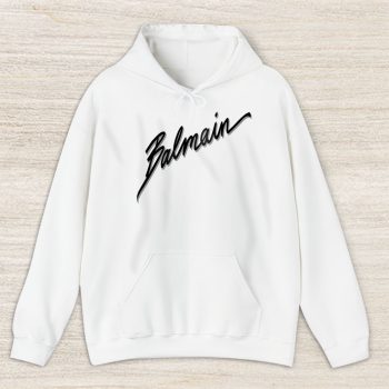 Flocked Balmain Letter Logo Balmain Unisex Hoodie TAH24341