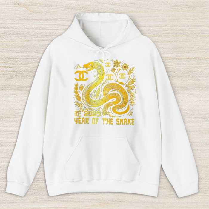 Happy Chinese New Year Gold Snake Chanel Unisex Hoodie TAH23320