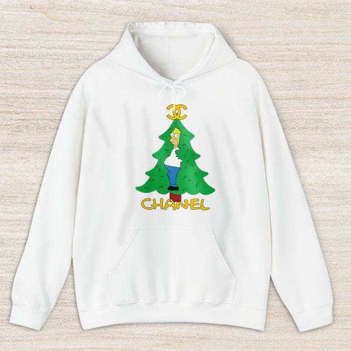Homer Simpson Christmas Tree Chanel Unisex Hoodie TAH23329