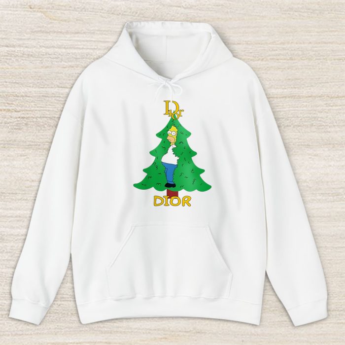 Homer Simpson Christmas Tree Dior Unisex Hoodie TAH23331