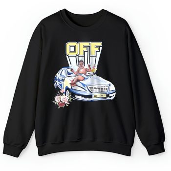 Logo With A Cherub And Car Graphic Offwhite Unisex Sweatshirt TAS24392