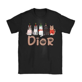 Meowy Catmas Christmas Funny Christmas Cat Lover Dior Unisex T-Shirt Cotton Tee TAT23338