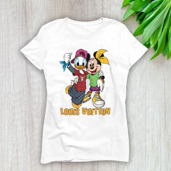 Mickey And Donald Louis Vuitton Lady T-Shirt Women Tee LTL20260