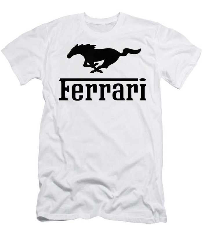 Ferrari Prancing Horse Logo Fashion Cotton Tee Unisex T-Shirt FTS198