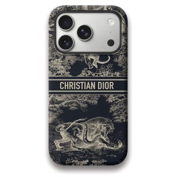 Dior Animals Black Luxury Phone Case Iphone 17 Series LIMITED1022