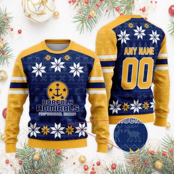 ECHL Norfolk Admirals Special Christmas Ugly Sweater