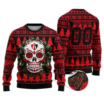 LIGA MX Atlas F.C Special Sugar Skull Christmas Ugly Sweater