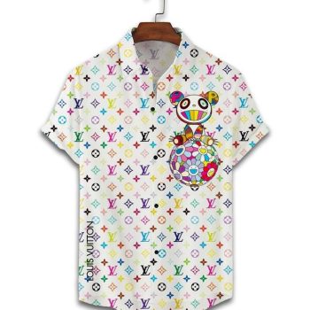 LV Louis Vuitton Luxury Hawaiian Shirt & Short Set LHS1165